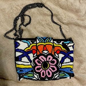 Mary Frances beaded crossbody clutch